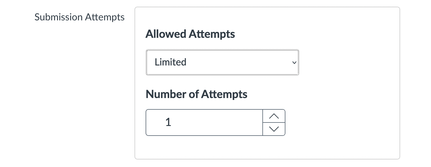 Assignment number of attempts