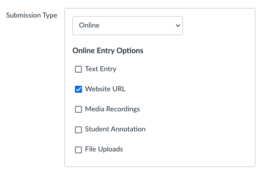 Website URL Submission Type