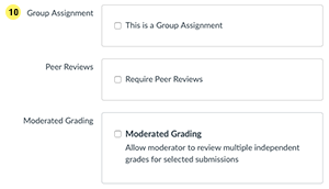 Assignment settings - Step 10