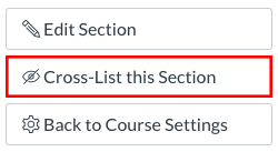 Cross list this section button