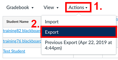 Export Gradebook