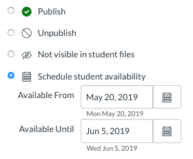 Files - schedule student availability